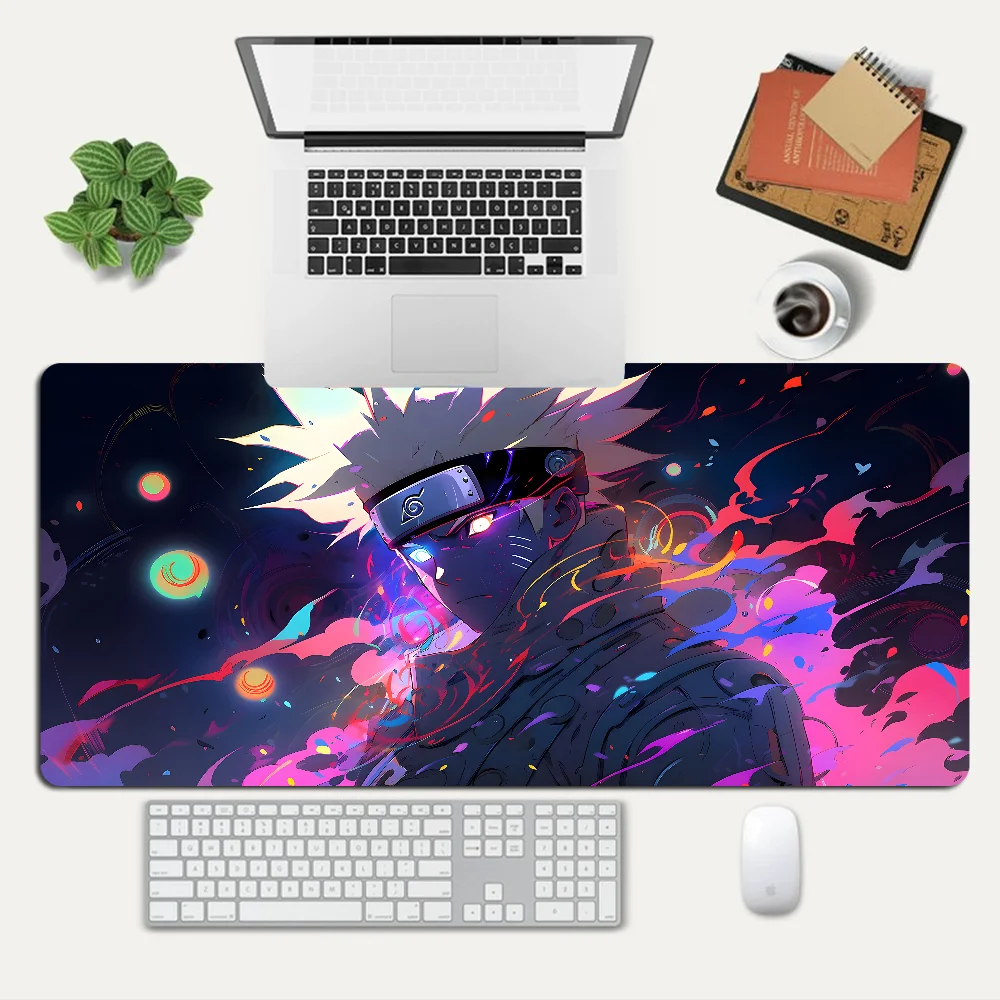 N-Narutos Gamer Mousepad Custom Skin Desktop Desk Mat Kawaii Gaming Accessories Students Writing Pad for PC Computer Table