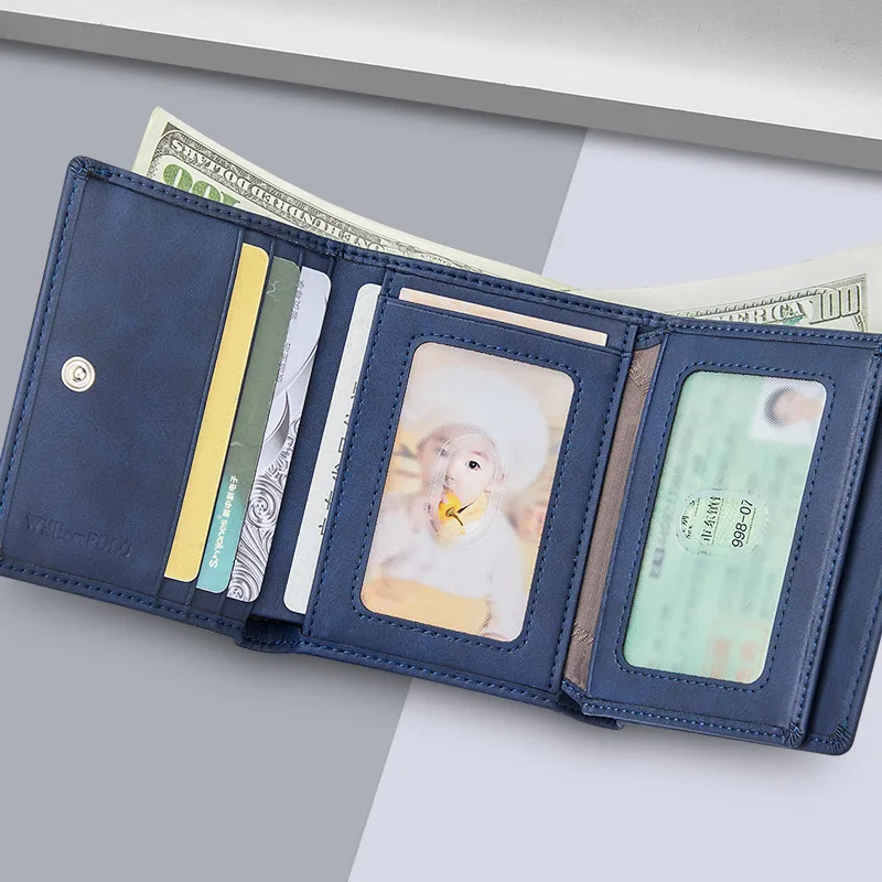 Leisure men's wallet, fashionable short style card holder, multifunctional card bag, coin purse
