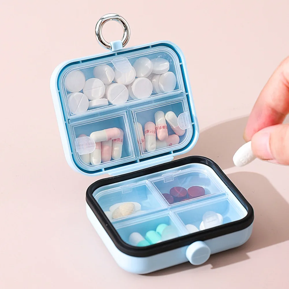 

Portable Mini Travel Pill Organizer Silicone Seal Jewelry Storage Small Pill Dispenser Airtight 7 Compartments Vitamin Container