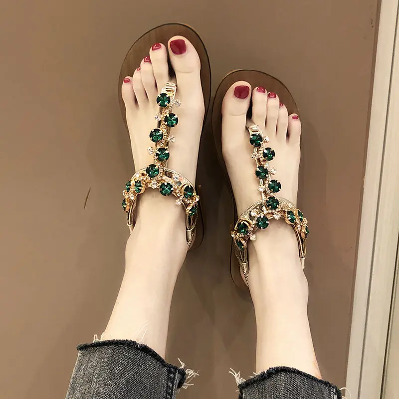 

Multi functional flat head women's non slip sandals