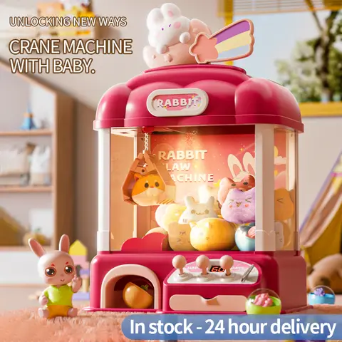 Claw Machine for Kids, Mini Vending Machine Girls Unicorn Toys, Candy Grabber Prize Dispenser with Sound Electronic Arcade Game