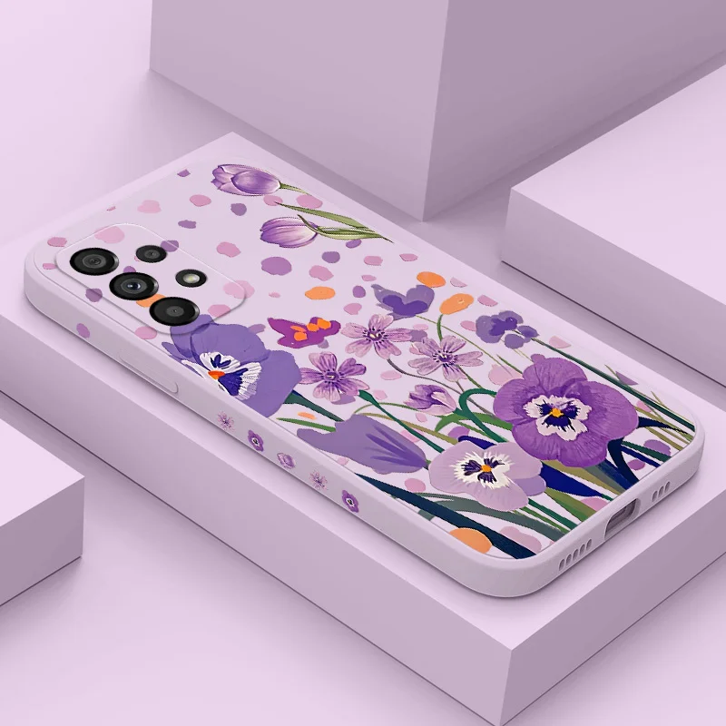 

Purple Charm Tulip Case For Samsung Galaxy A73 A53 A33 A23 A13 A03 A72 A52 A52S A32 A22 A12 A02 A02S A71 A51 A31 A21S 4G 5G Cove