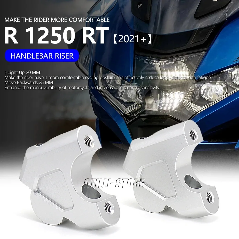 New A pair Motorcycle FOR BMW R1250RT R 1250 RT r1250rt CNC Aluminum Handlebar Riser Clamp Mount Taper Accessories 2021 2022