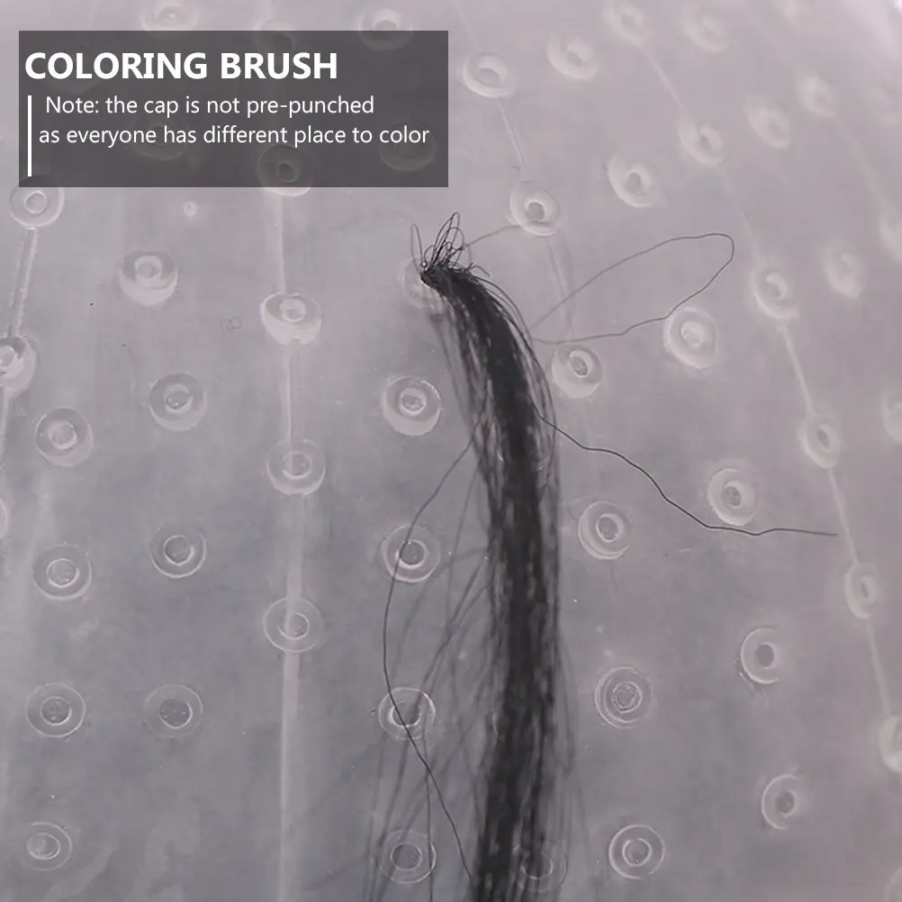 

2Sets Silicone Hair Coloring Cap for Highlights Touch-Up DIY Salon-Style Dyeing Reusable Heat-Resistant Dye Cap Hair