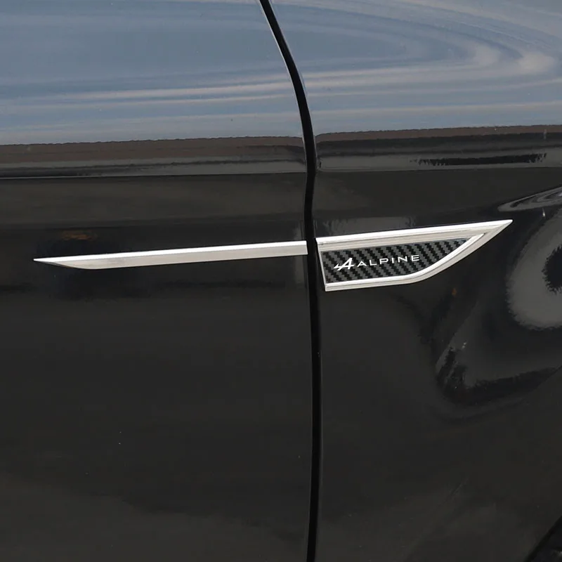 2 قطعة شارات السيارة الجانب الباب الجسم الحاجز ملصقات سكين شارات الديكور لملحقات جبال الألب #2