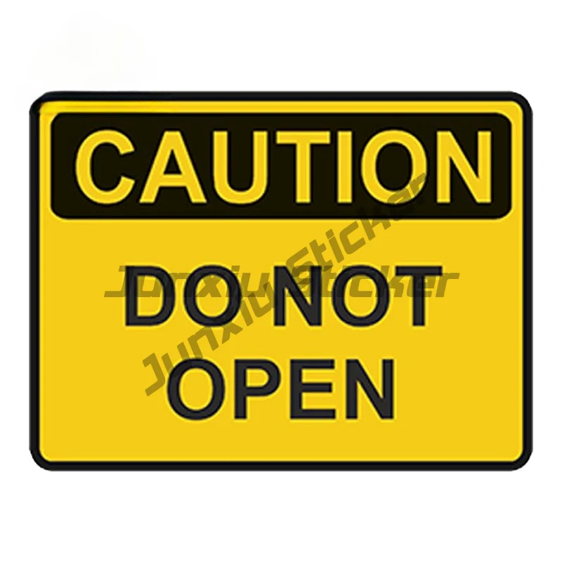 

Do Not Open Caution Sticker Warning Sign Bumper Valve Decal Waterproof Car Styling JDM Car Tuning