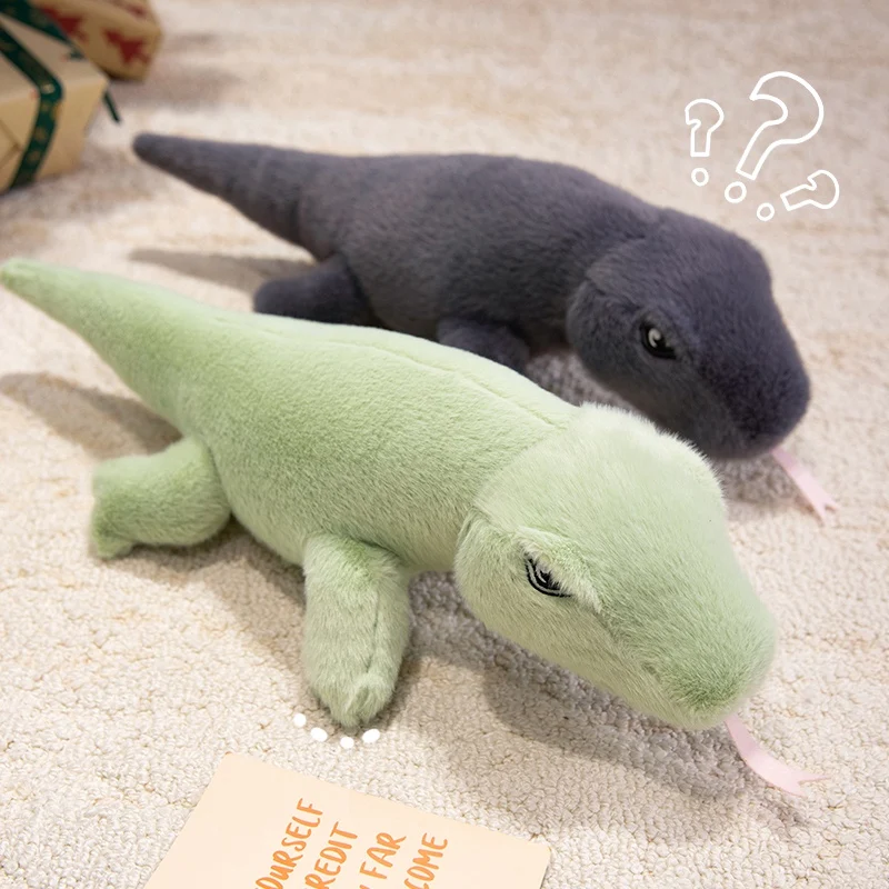 

50CM Kawaii Cartoon Anime Chameleon Stuffed Animal Lizard Plush Toy Cute Gecko Children's Handmade Doll Gift