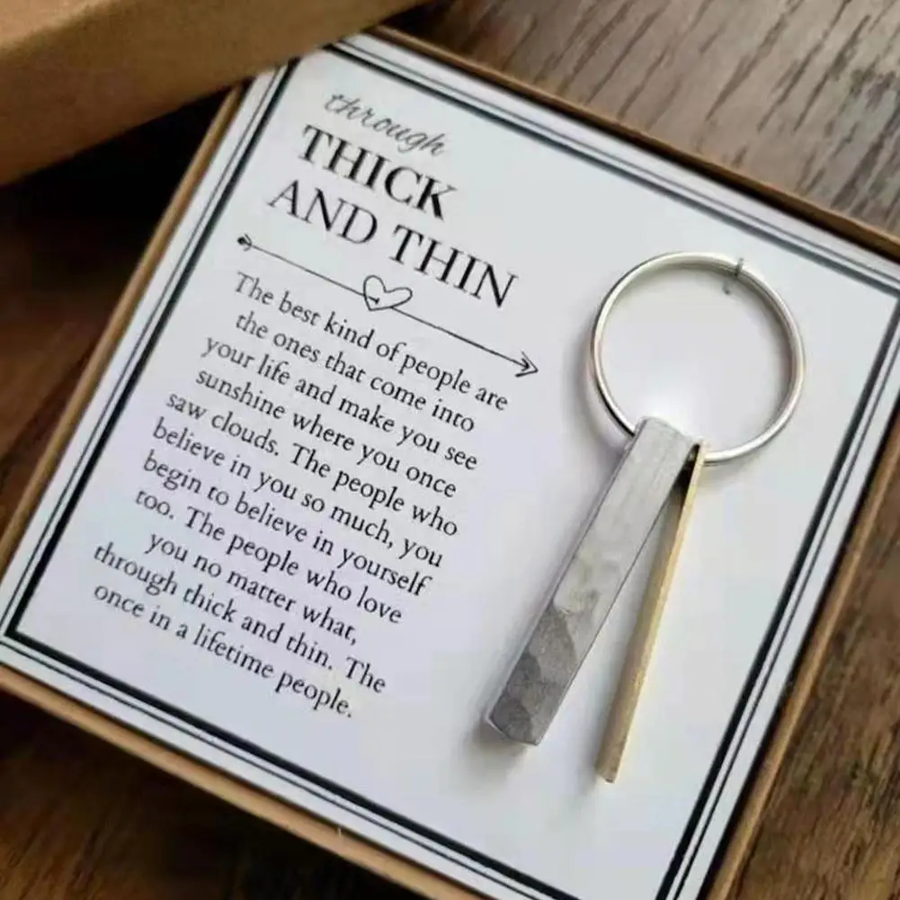 Through Optics and Thin Keychain, Best Friend Birthday Gift, Creative Decor, Face Backpack, Valise Decor, Simple Fashion