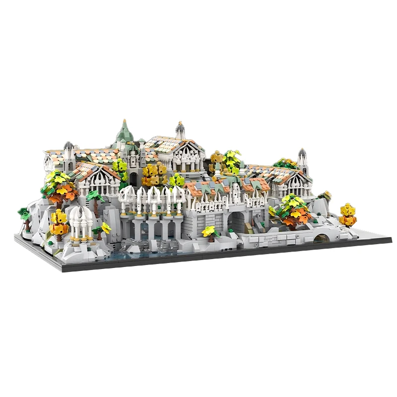 Magic Ring Movie Scene Building MOC-191972 Mini Craft Castle Modular Architecture DIY Blocks Model Kid's Bricks Toys Xmas Sets