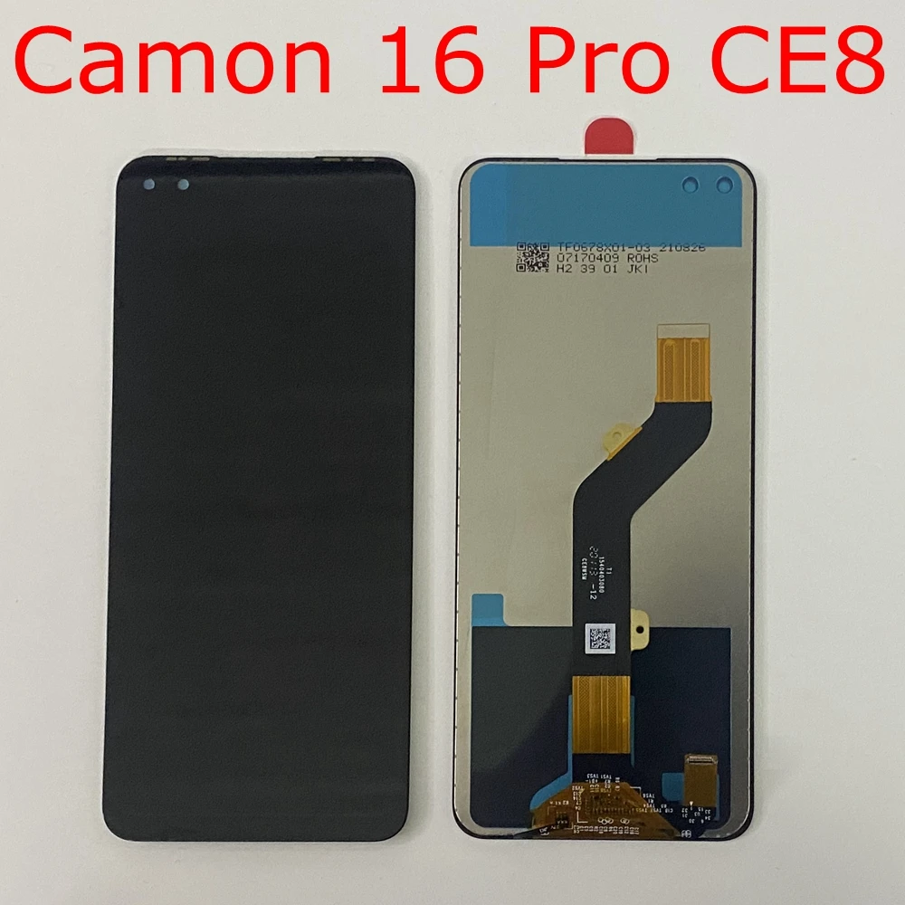 Tested LCD For Tecno Camon 16 Pro CE8 Screen Touch Screen Assembly Digitizer For camon16 pro display lcd