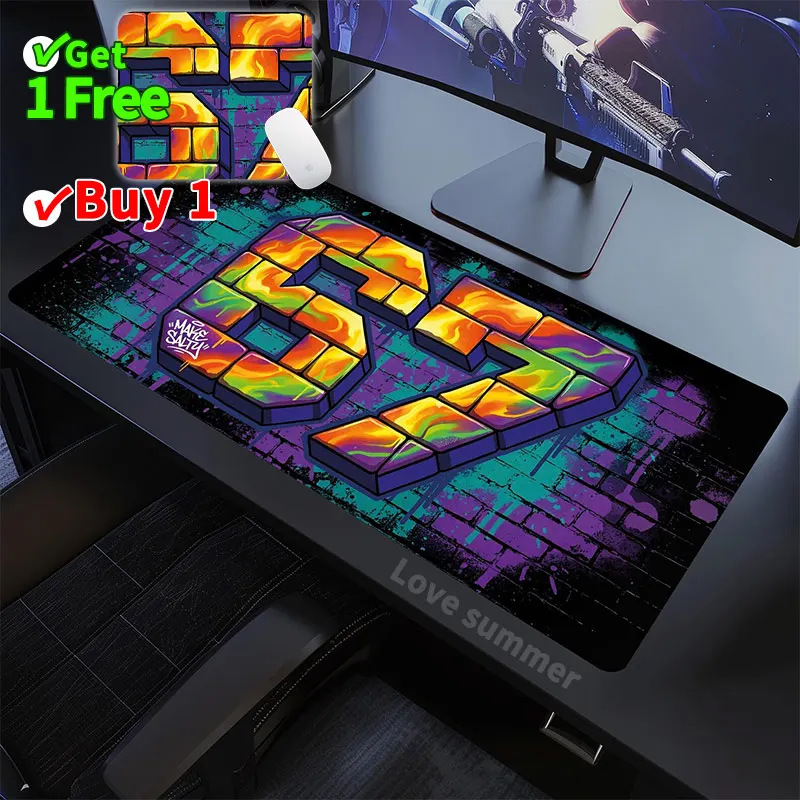

Buy1 Get Free size21×26cm Mouse Pad 67 Six Seven Gaming Deskpad Larger 90x45 Mini Pc Computer Keyboard Desk Mat Gaming Mousepad