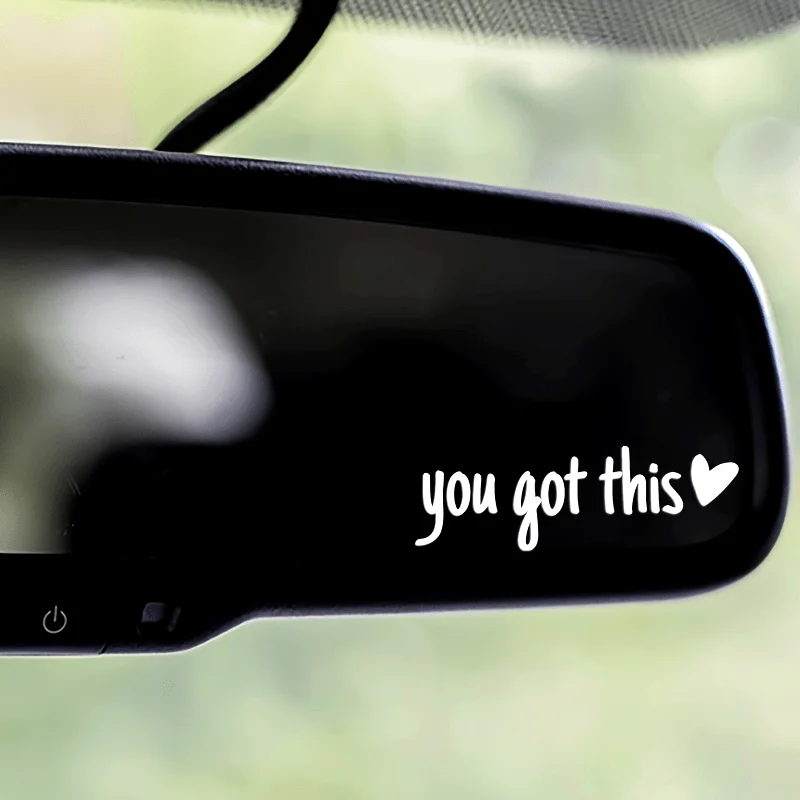 

1Piece You Have This Car Sticker Rearview Mirror Sticker Fashion Decorative Sticker, Glass Window Sticker.watertight Car Sticker