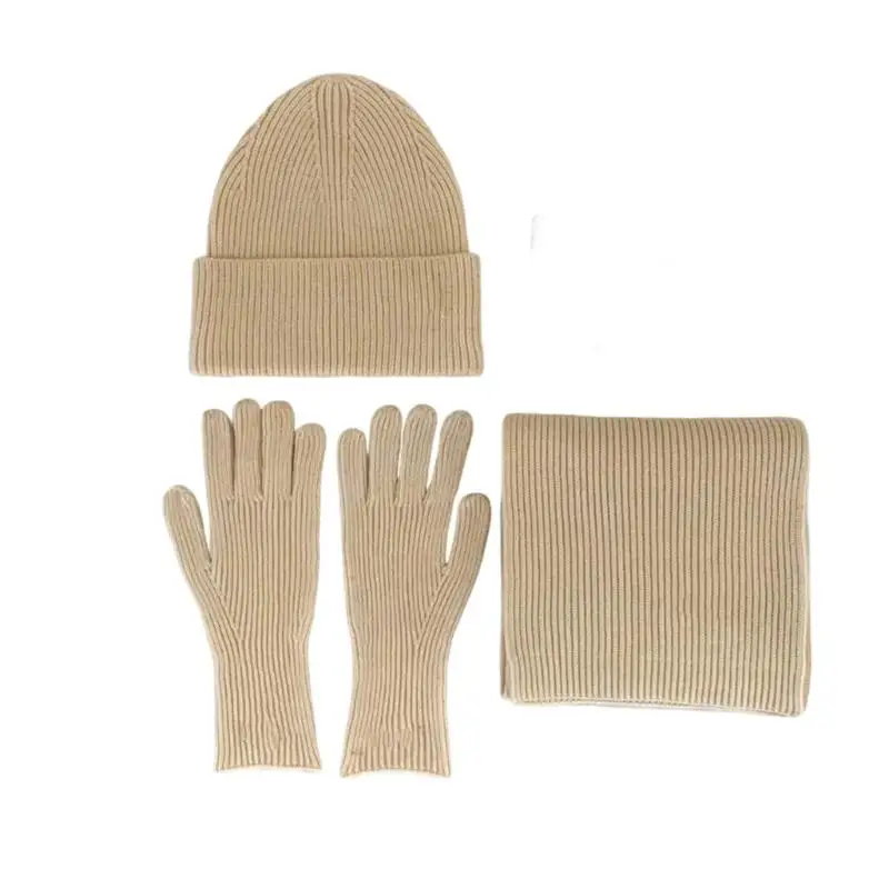 652f-3pieces-winter-accessory-set-soft-knit-hat-scarf-gloves-knitwear-for-adult-kids