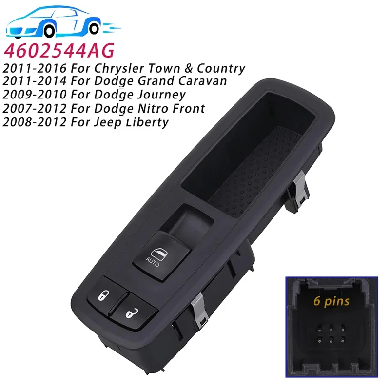 For Dodge Nitro Journey Jeep Liberty 2007-2010 2011 2012 Front Passenger Side Door Window Switch Lifter Control Button 4602544AG