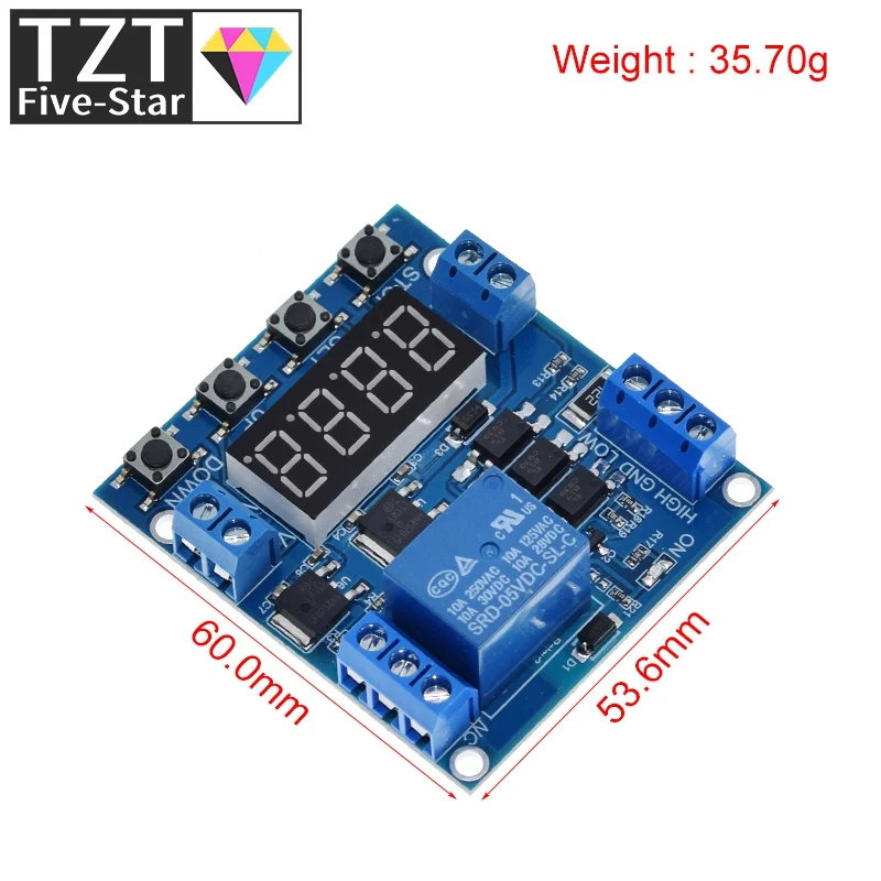 XY-J05 Delay Module Timer delay trigger OFF Voltage upper lower limit detection Cyclic timing counting Battery Charge control