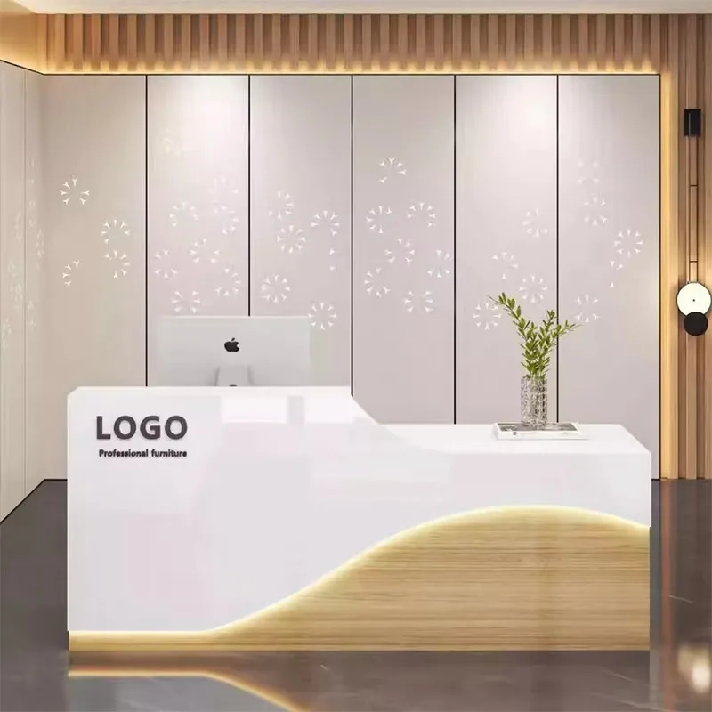 Bureaux De réception simples De luxe Senior Unique moderne Unique comptoir De Bar Salon classique Escritorio De réception meubles commerciaux