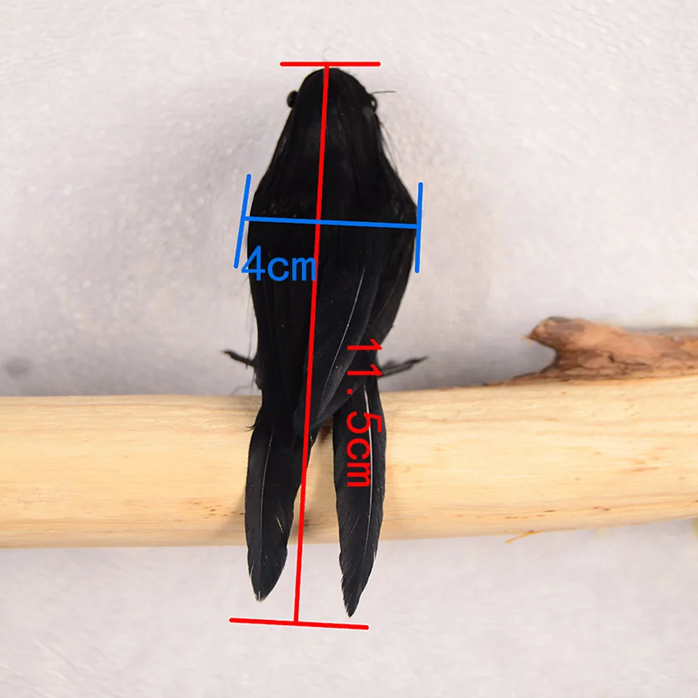 

3Pcs Black Halloween Crow Decoration Realistic Simulation Bird Props Scary Haunted House Fall Displays Black Bird Decor
