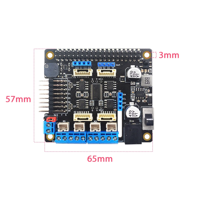 c Robot Motor Driver Board GPIO Expansion Board Suitable for Raspberry Pi 4th Generation 4B/3b+