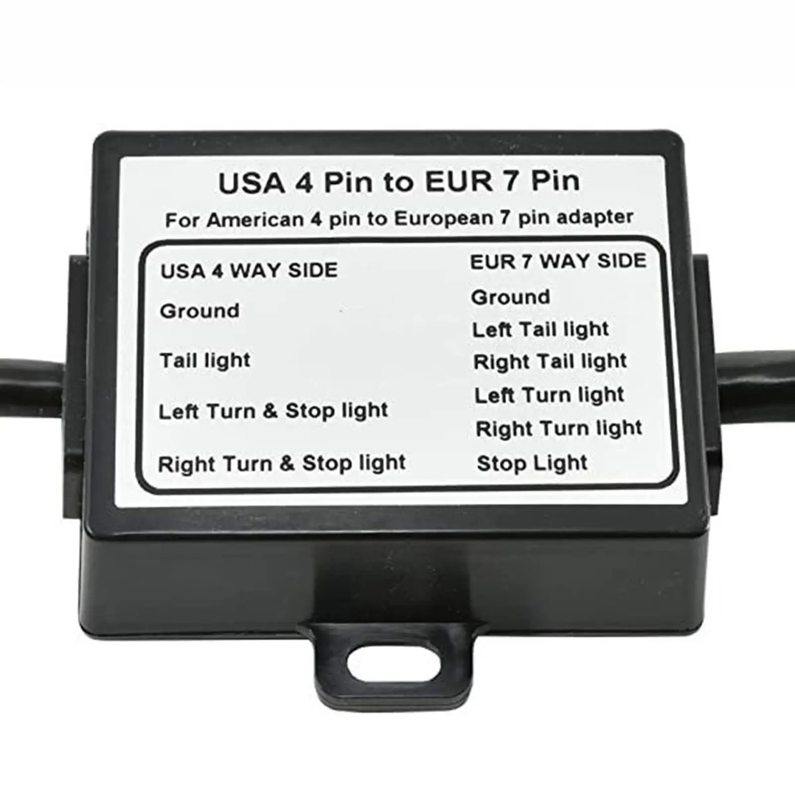 Trailer Rear Light Circuit Separator Simple to Use American 4-pin to European 7-pin Trailer Light Converter for Truck