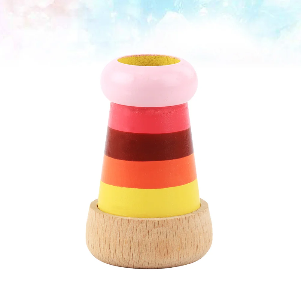 

Wooden Kaleidoscope Large Lens Educational Developmental For Kids 3-6 Years Colorful Light Show Science Gift Multifaceted