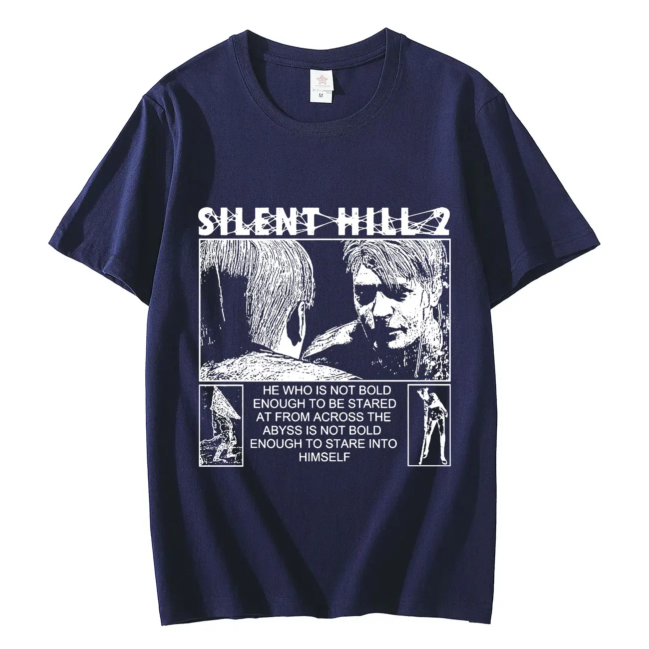 Horror Game Silent Hill 2 Graphic T Shirts Harajuku Vintage Short Sleeve T-shirt Unisex Gothic Fashion Trend T-shirts Streetwear