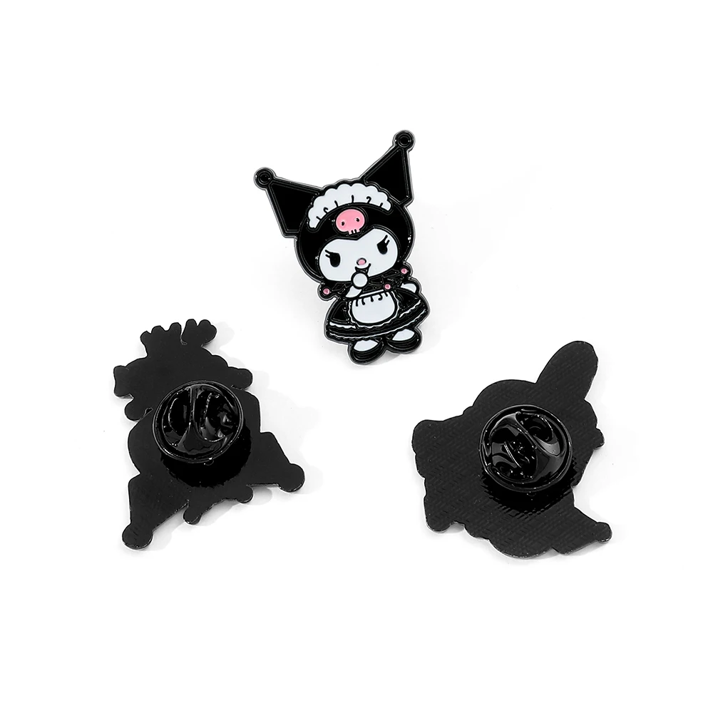 Anime Enamel Pin Kuromi Hello Kitty Badge Metal Brooch Kawaii Jewelry Jeans Jacket Lapel Pin Decoration Accessories Gifts