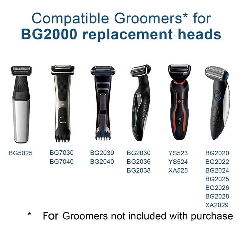 

3 Pack BG5025 Replacement Blades, Compatible with Bodygroom Bodyworker Blade Foil, Compatible with BG2000 Blades-AT35