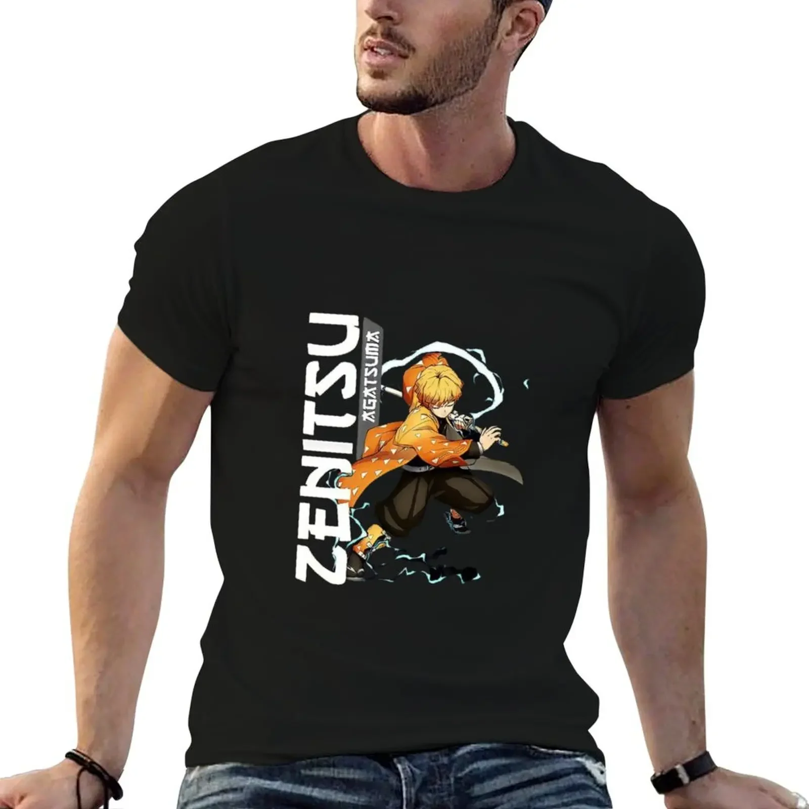 

breathing zenitsu T-Shirt vintage t shirts Aesthetic clothing mens white t shirts