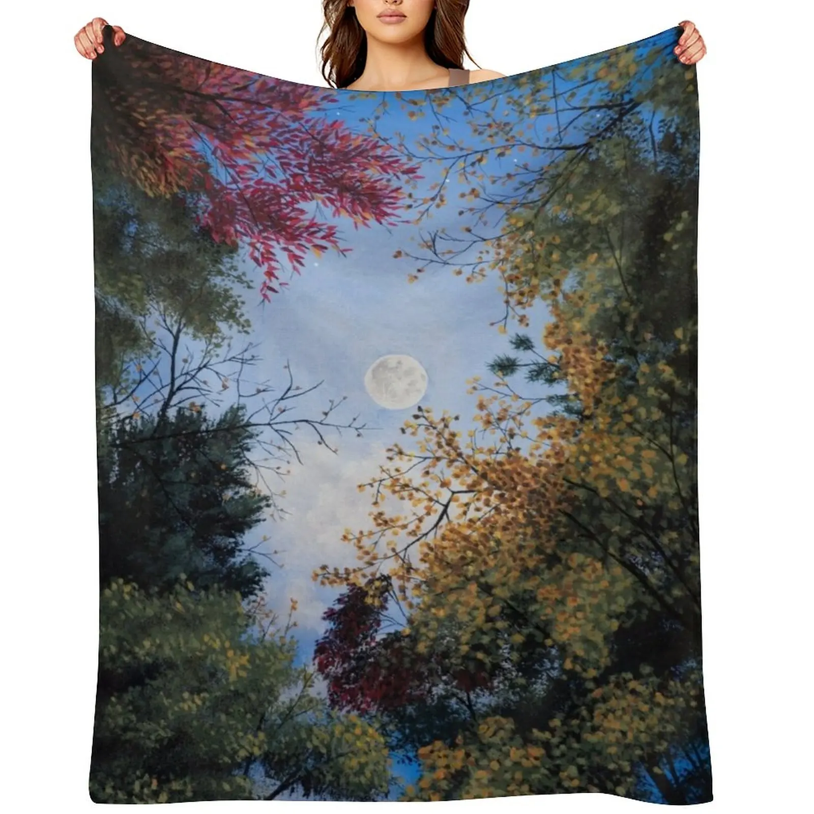 

Autumn Night Throw Blanket for sofa Blankets For Bed Decorative Sofas Blankets Sofas Of Decoration Blankets