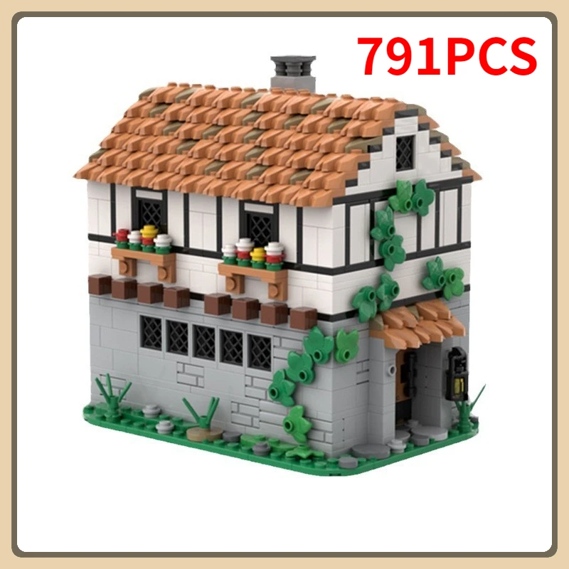

Medieval Tavern Building Blocks MOC-129454 Castle Architecture Street Scene Decoration Assembly Model Puzzle Toy Birthday Gift