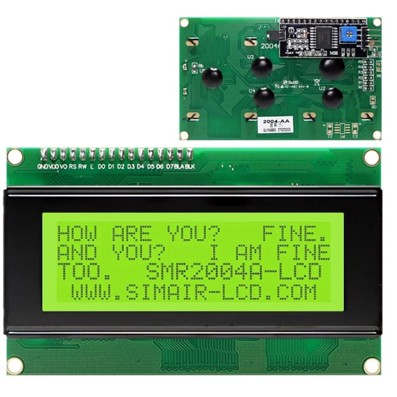 LCD2004+I2C 2004 20x4 2004A Blue/Green screen HD44780 Character LCD /w IIC/I2C Serial Interface Adapter Module For Arduino