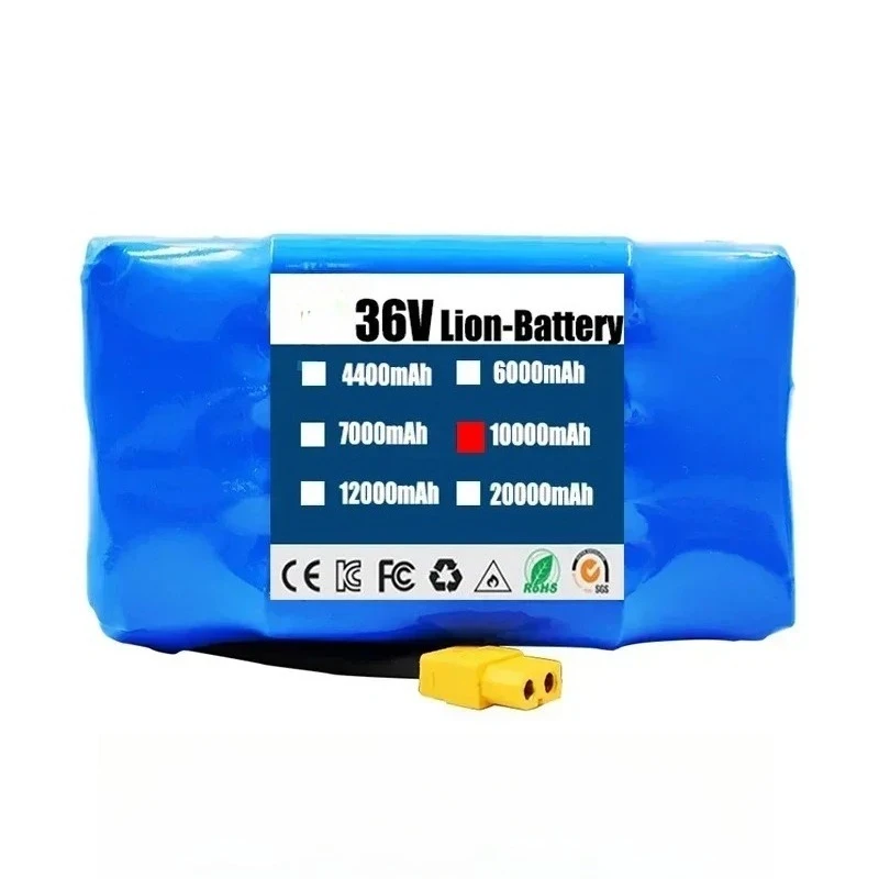 Batterie Lithium-Ion Rechargeable 36V 10s2p, pour Scooter électrique auto-équilibré, monocycle HoverBoard