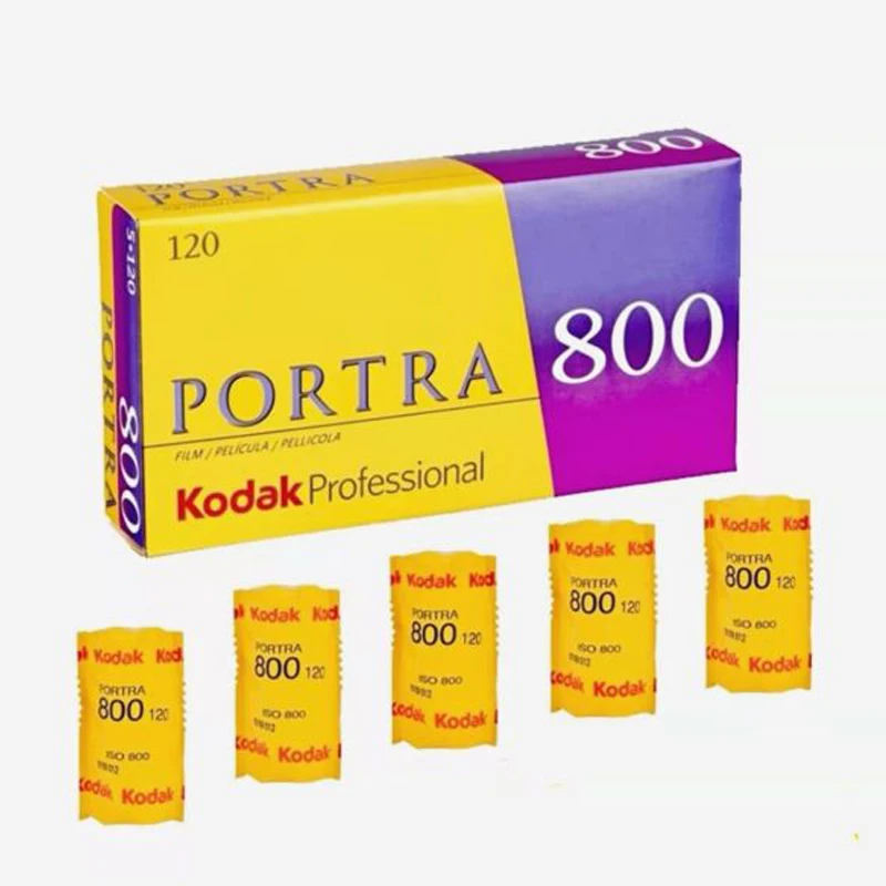 PORTRA 800 Film Kodak Professional 120-Farben-Negativfilm 1-5 Rollen Outdoor-Porträt Feinkörnung (Ablaufdatum: 2026)