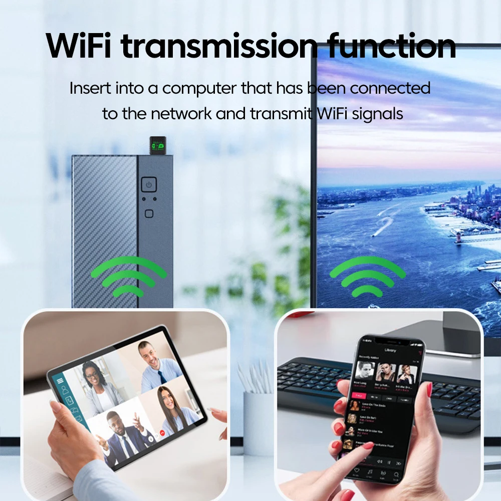 WiFi 6 AX900 Bluetooth 5.4 WiFi USB Adapter Wireless Network Card 2.4G&5GHz Wi-Fi Antenna For PC Driver Free USB WiFi Receiver