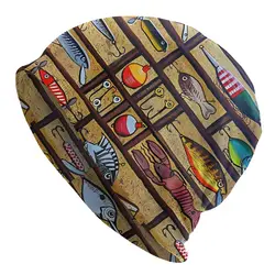 Fishing Lures Collection Bonnet Homme Fashion Thin Skullies Beanies Caps For Men Women Style Hats