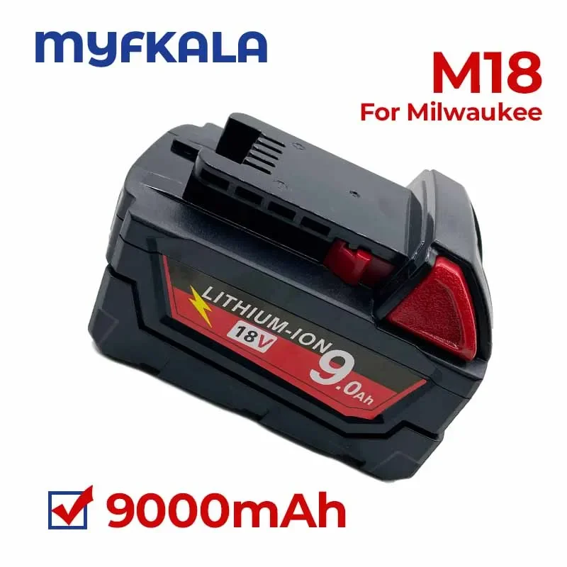 

For Milwaukee 18V 9.0Ah Replacement M18 XC Lithium Battery 48-11-1860 48-11-1850 48-11-1840 48-11-1820 Rechargeable Batteries