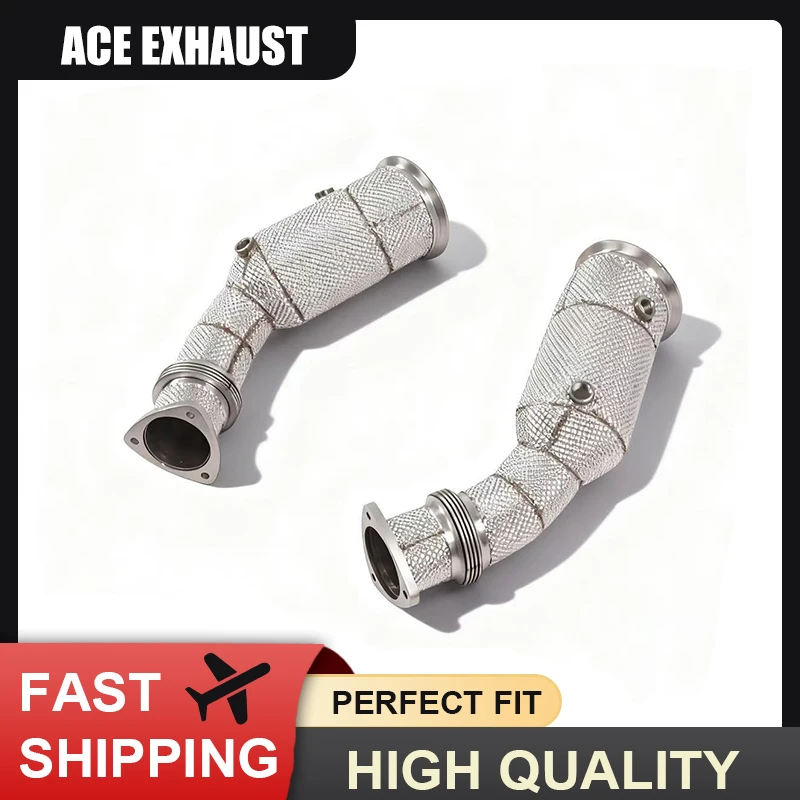 

Гоночная водосточная труба ACE из нержавеющей стали для Aston Martin DB11 5,2T, высокопроизводительная выхлопная труба с теплозащитным экраном, выхлопные системы