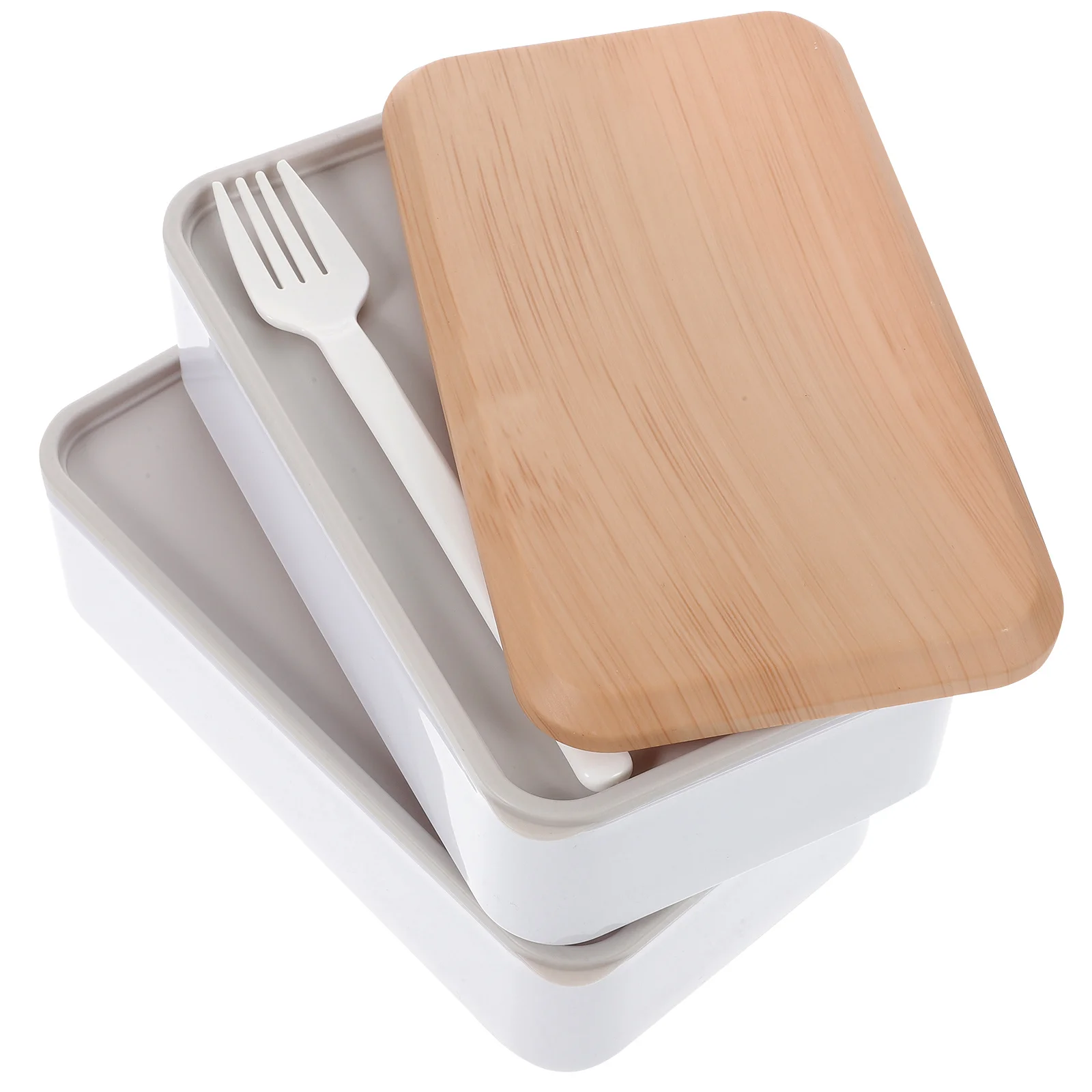 

Double-Layer Lunch Box Leakproof Bento Container With Hermetic Compartments Portable Food Carrier For Hiking Camping