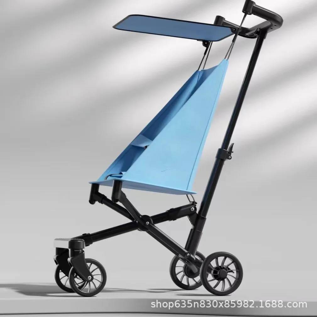 

New Aluminum Alloy Baby Stroller Children's Walking Tool Lightweight Folding Pocket Cart Comfortable Walking for Babies