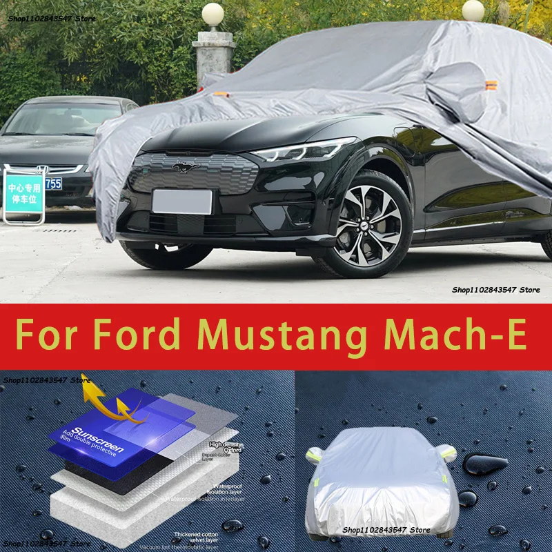 For Ford Mustang Mach-E Car protective cover, sun protection, cooling protection, car clothing, car paint protection auto