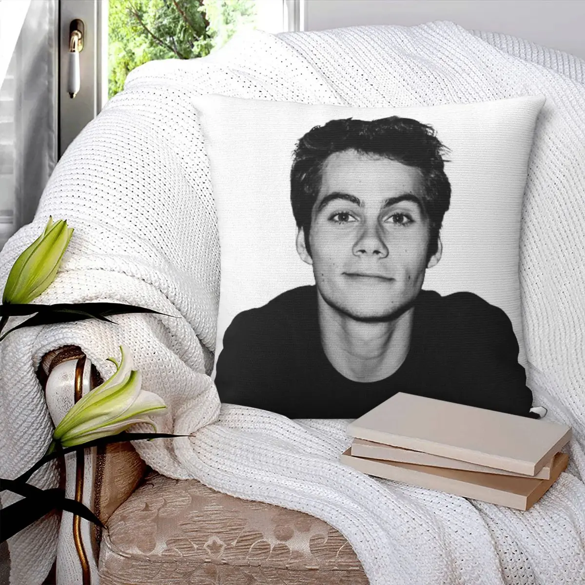 Dylan O'Brien Pillowcase Printed Polyester Cushion Cover Decorations Pillow Case Cover Seat Zipper 40*40cm