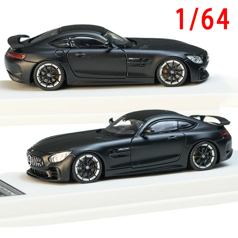 Diecast Car Model 1/64 Scale Mercedes Benz AMG GTR Car Model Simulation Alloy Benz AMG GTR Vehicle Collection Ornament