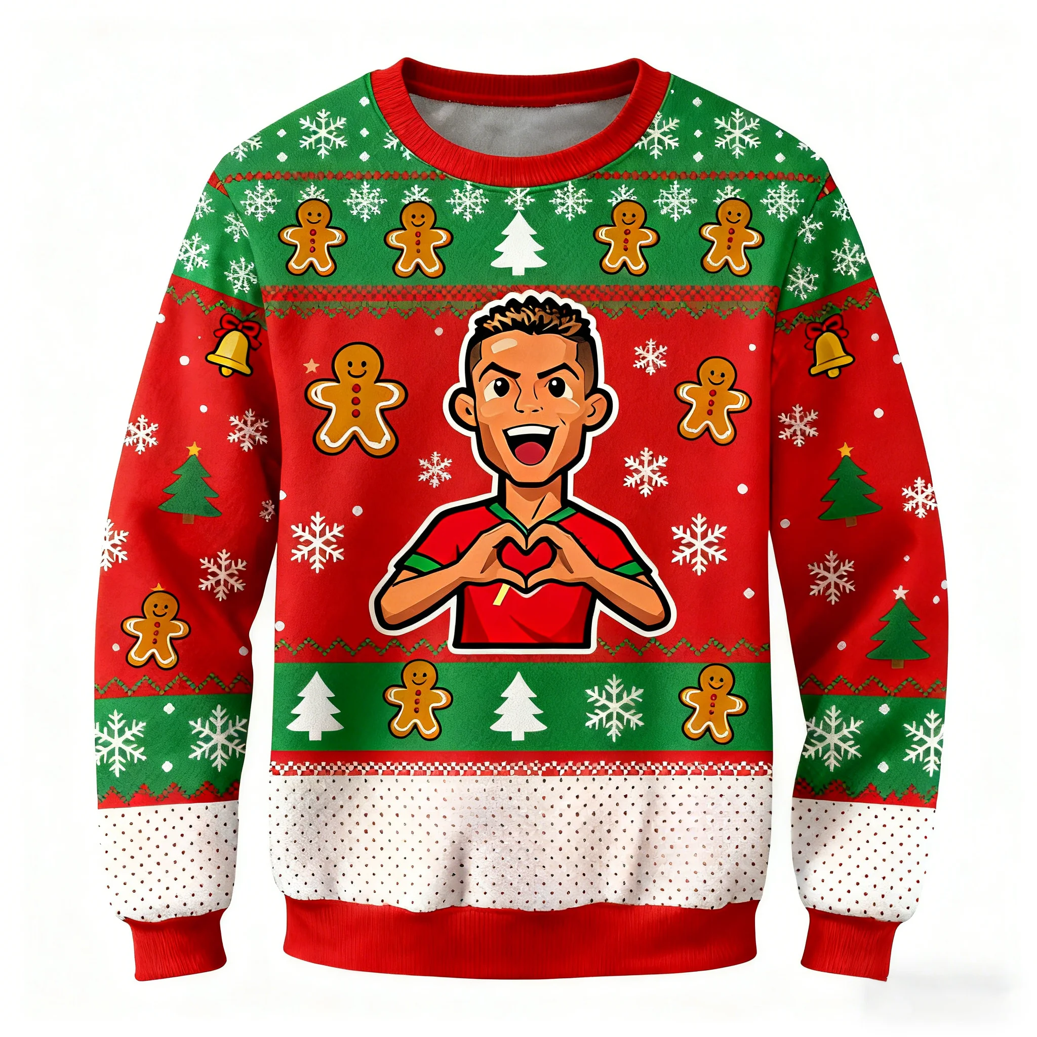 

Різдвяный футбольный болельщик Роналду, памятная толстовка с капюшоном, специальное издание для детей и взрослых, мода для зимних видов спорта