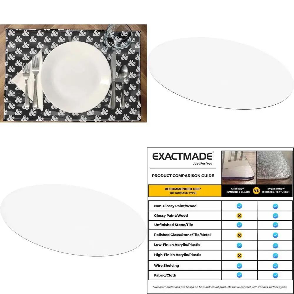 

Набор из 8 прозрачных виниловых подставок под тарелки, 13x19 дюймов, толщина 2 мм, идеально подходят для детей и взрослых.