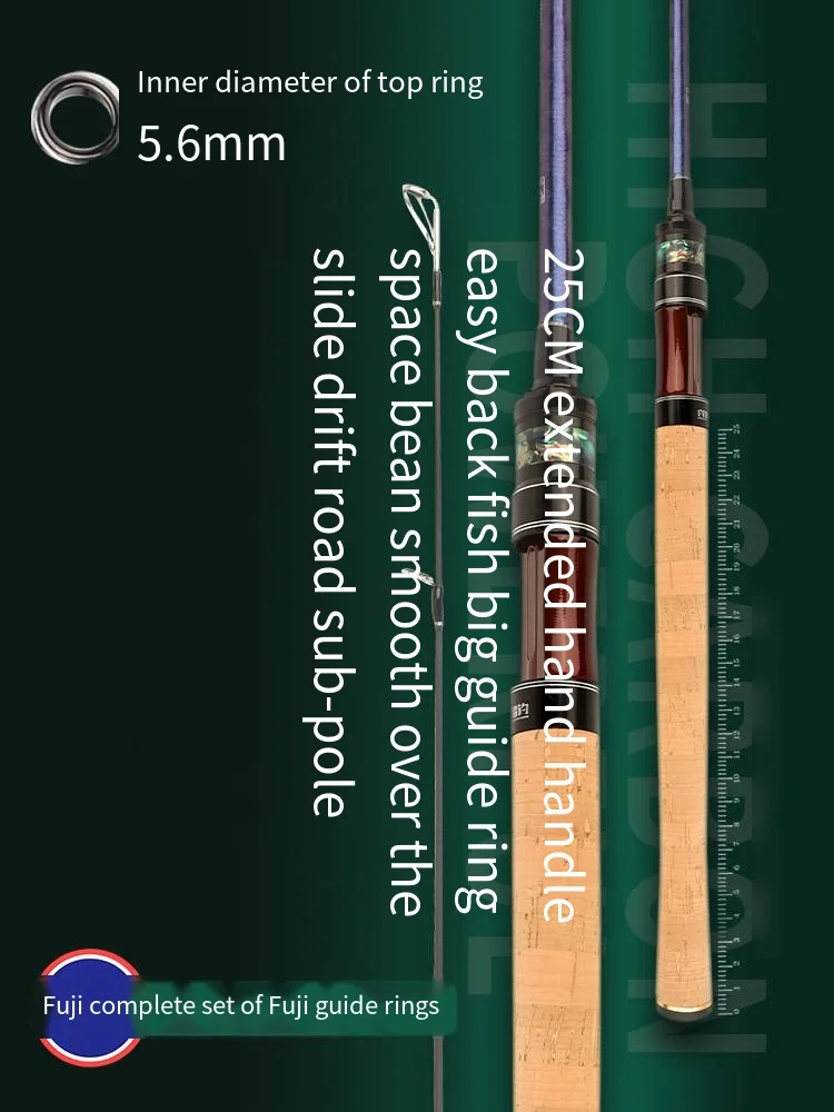 

LIEDIAO-FUJI ML Travel Spinning Fishing Rod, Telescopic Carbon Hard Rod, Carp Road Pole, Lure River, 1.98m, 2.1m, 2.4m