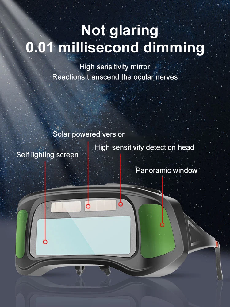 Automatyczne przyciemnianie ściemnianie okulary spawalnicze przeciwodblaskowe okulary do spawania łukiem argonowym spawacz gogle ochronne narzędzia
