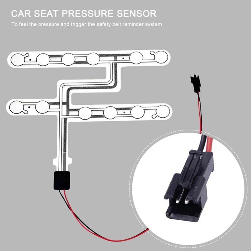 2X Universal Car Seat Pressure Sensor Safety Belt Warning Reminder Pad Occupied Seated Alarm Accessory A