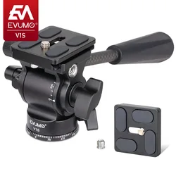 Tripod Head Rotating Panoramic Universal Mini Camera Video Head Hydraulic Arca Swiss Quick Release Plate for Dslr Camera Tripod