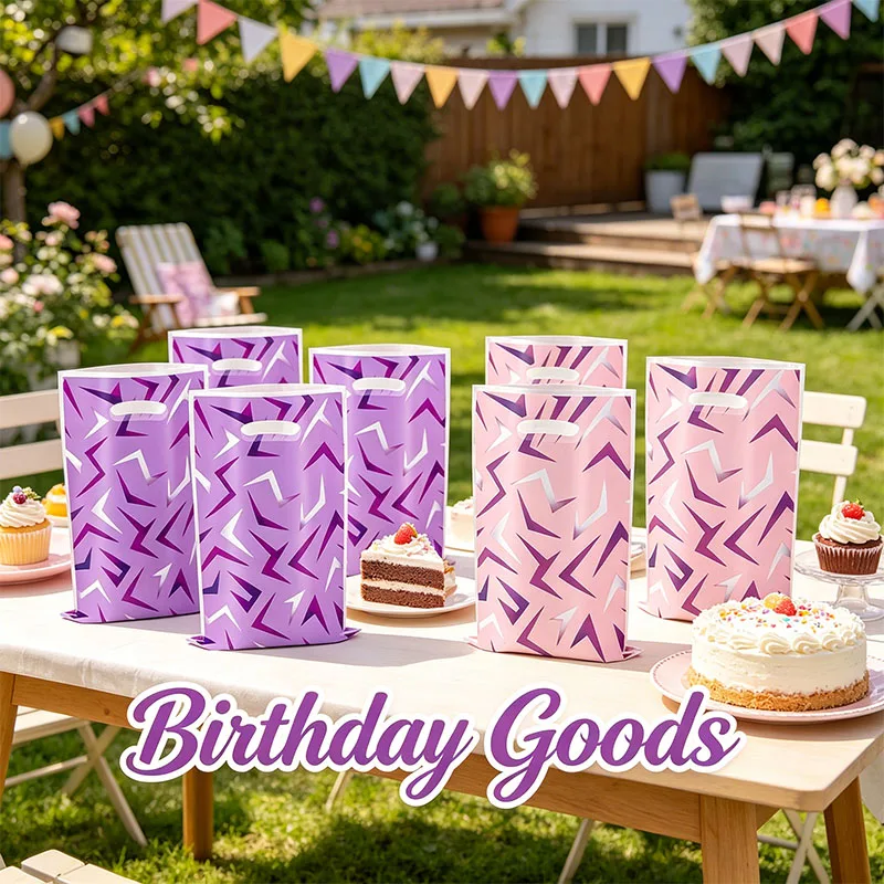Kpop Popular Purple and Pink Gifts Bags for Celebrating Thank You Birthday Party in Packing Picnic Candy Cookie Perfect Gifts view 3