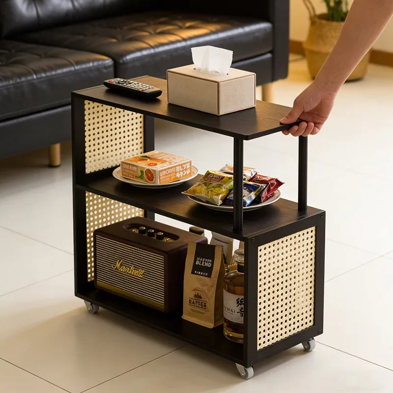 

Многофункциональный передвижной журнальный столик на колесиках, домашний шкафчик для хранения, приставной столик к дивану